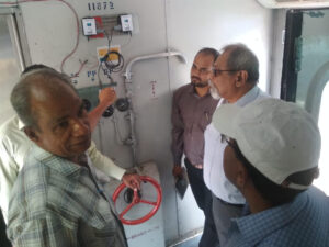 Air brakes pressure monitoring in power coach of blur Chennai shatabdi [25 April 2019]